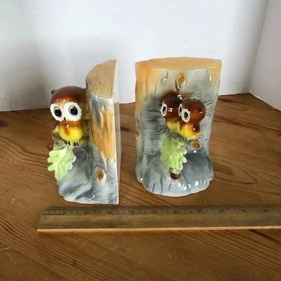Vintage Giftcraft Anthropomorphic Owl Book Ends - Picture 9 of 12